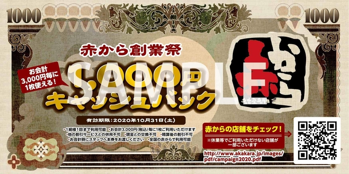 赤からキャッシュバッククーポンイメージ