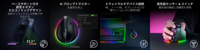 Razer Pro Click V2 シリーズ - 特徴イメージ