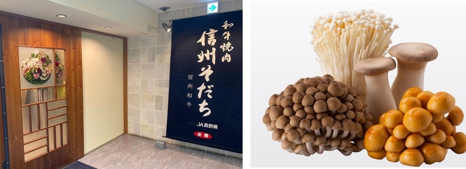 和牛焼肉　信州そだち外観／【きのこ】※メニューはHPで順次ご案内します（8月1日～8月11日）