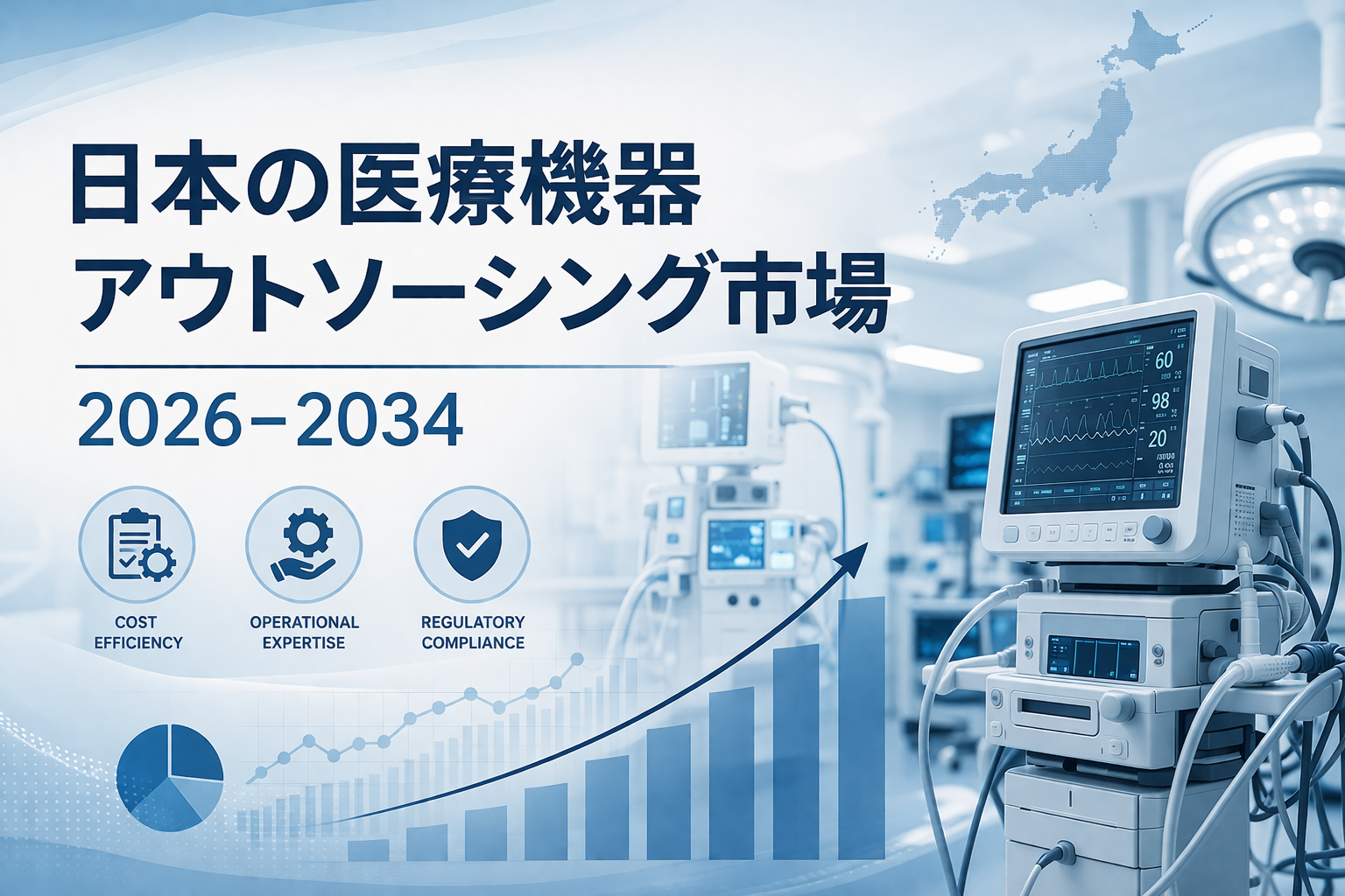 日本の医療機器アウトソーシング市場は2034年までにUSD 15,963.9百万ドルを超える見込み｜年平均成長率8.90%