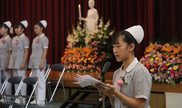 昨年度戴帽式の様子