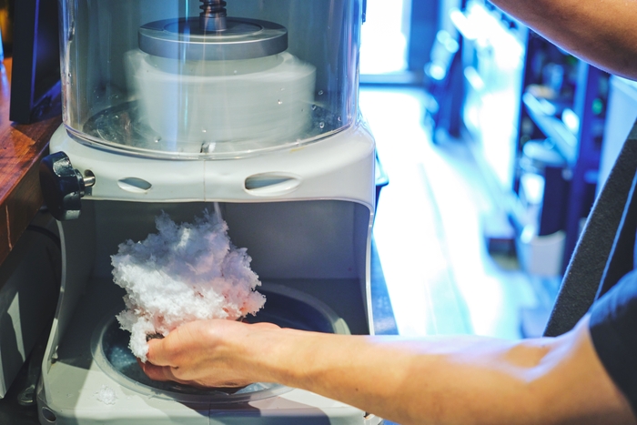 氷の削り方にもこだわっています