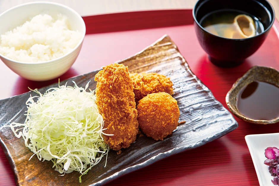 カニ・ウニクリームコロッケ定食