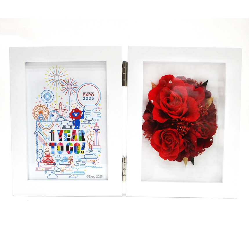 「1 Year To Go」限定商品プリザーブドフラワーフォトフレーム(レッド)