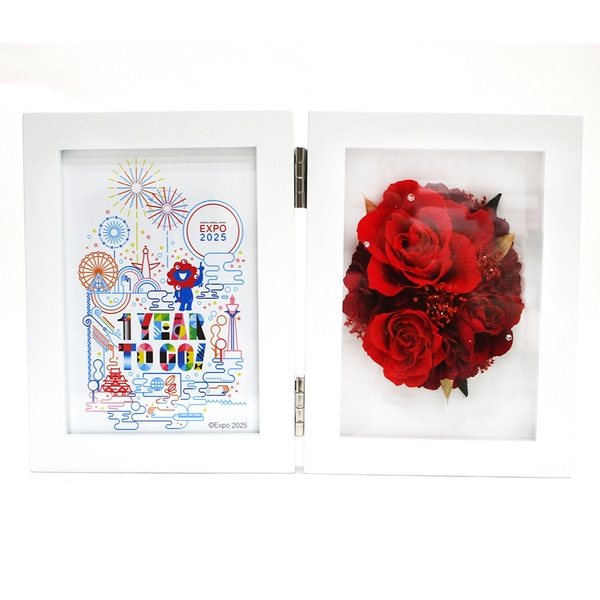 「1 Year To Go」限定商品プリザーブドフラワーフォトフレーム(レッド)