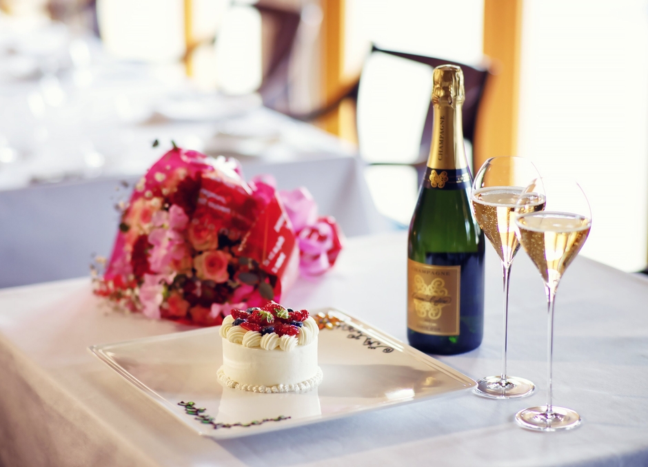 ▲お子様の成長をお祝いするケーキ