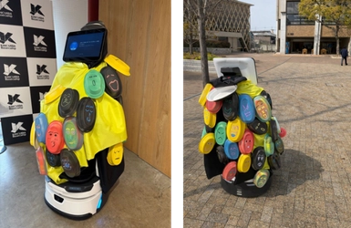 自動運転の配膳ロボットにディスプレイを搭載してイベント告知　掲示板に代わる大学キャンパスでの情報発信方法を検証