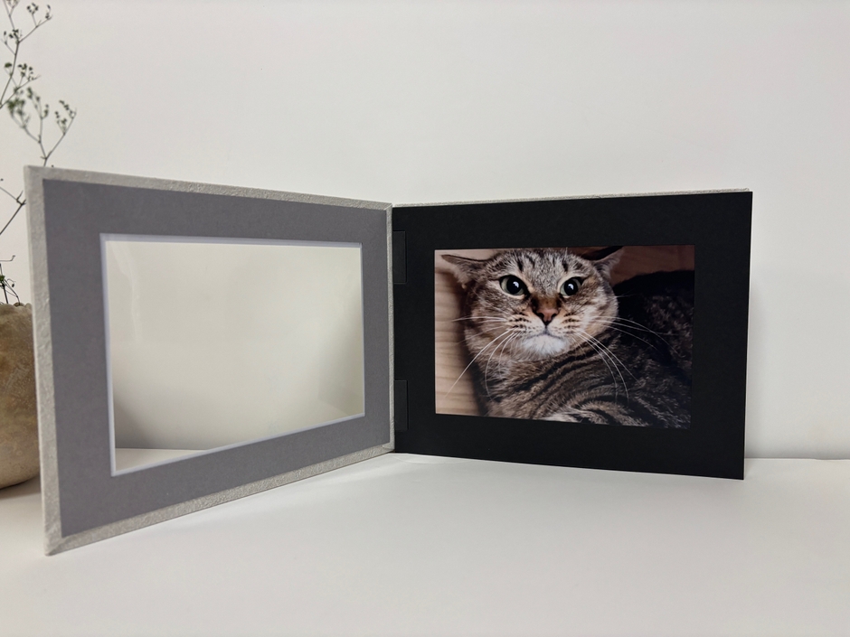 フォトフレーム台紙の見開き