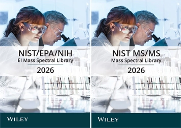 Wiley、NIST Mass Spectral Library 2026を
複数の装置対応フォーマットで提供開始