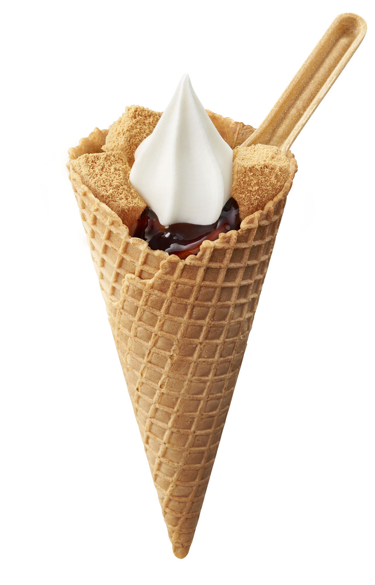 黒糖きな粉もちソフト (ワッフルコーン)