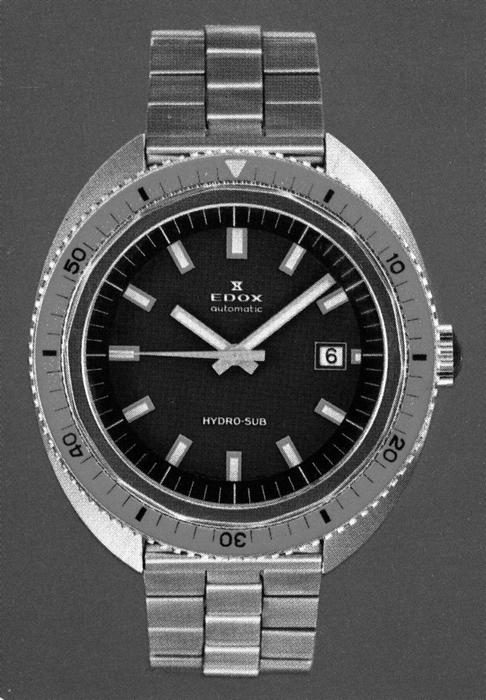 60年代に一世を風靡したオーバル型ケース採用の腕時計:HYDRO SUB (1965) - EDOX