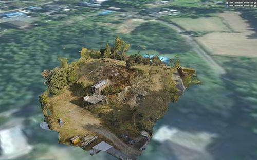 井寺古墳墳丘(熊本地震後)(熊本県上益城郡嘉島町)