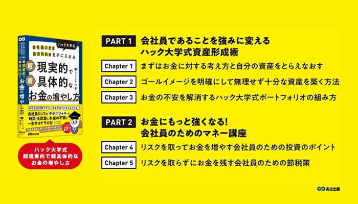 ハック大学ぺそ著『会社員のまま経済的自由を手に入れる ハック大学式 超現実的で超具体的なお金の増やし方』2023年1月26日刊行