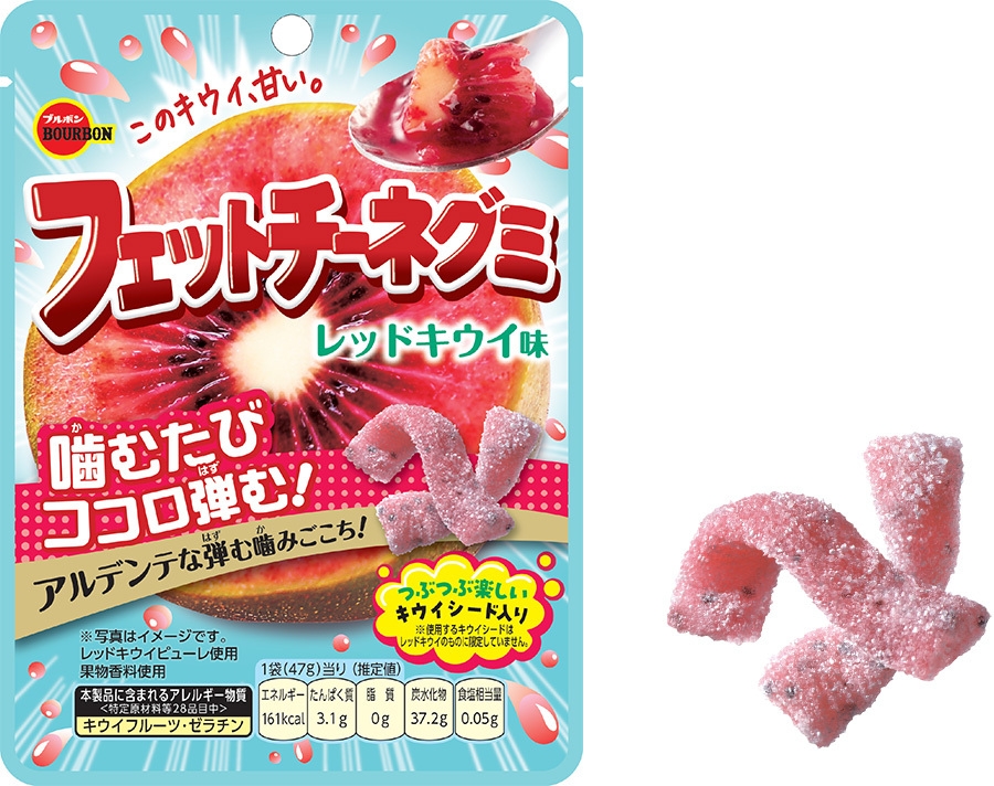 フェットチーネグミレッドキウイ味