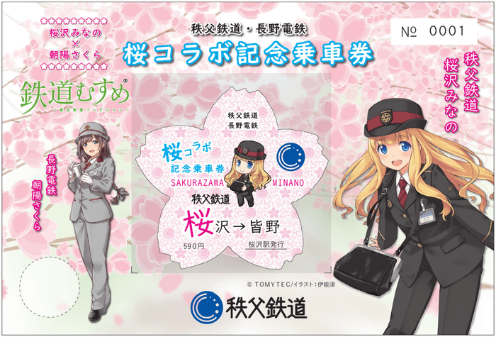 記念乗車券(秩父鉄道ver) イメージ