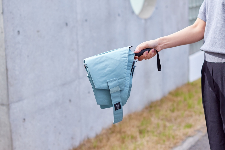 weer Lite 形状記憶 自動開閉日傘 収納イメージ