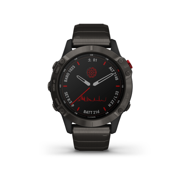 fenix6 Pro Dual Power Ti Carbon Gray DLC/Carbon Gray DLC Ti