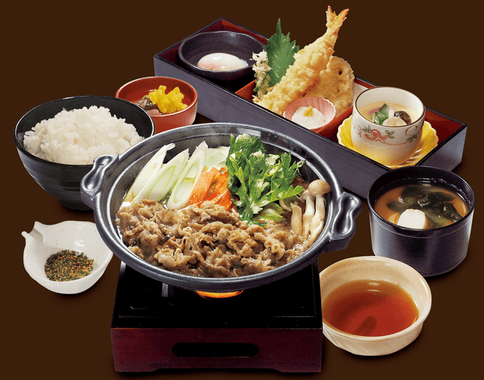 天ぷら和食処四六時中(牛鍋天ぷら御膳)