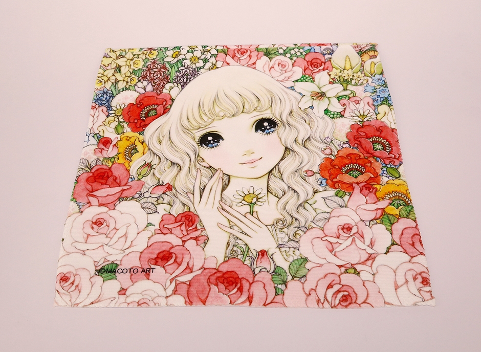 ハンドタオル「花の中の少女」　1,650円(税込)