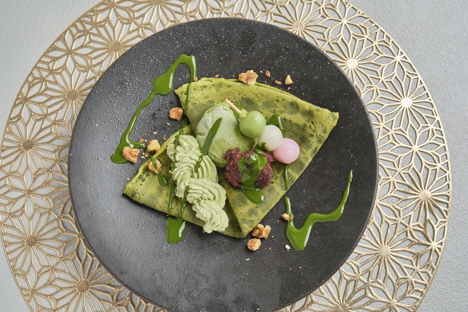 お抹茶クレーププレート