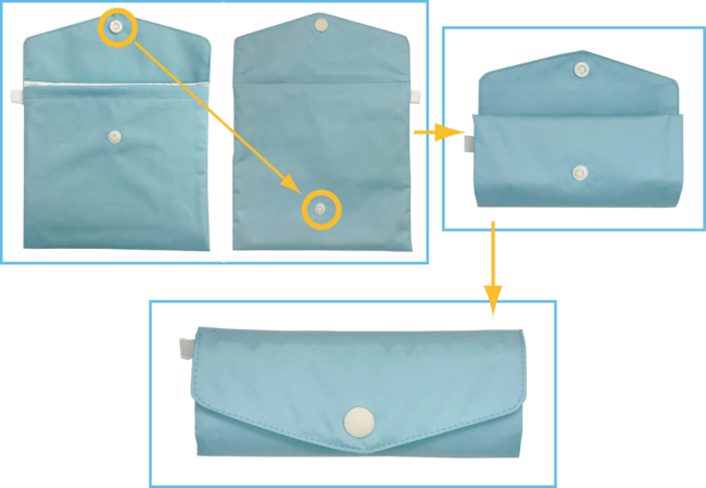 コンパクト状態のマスクケース