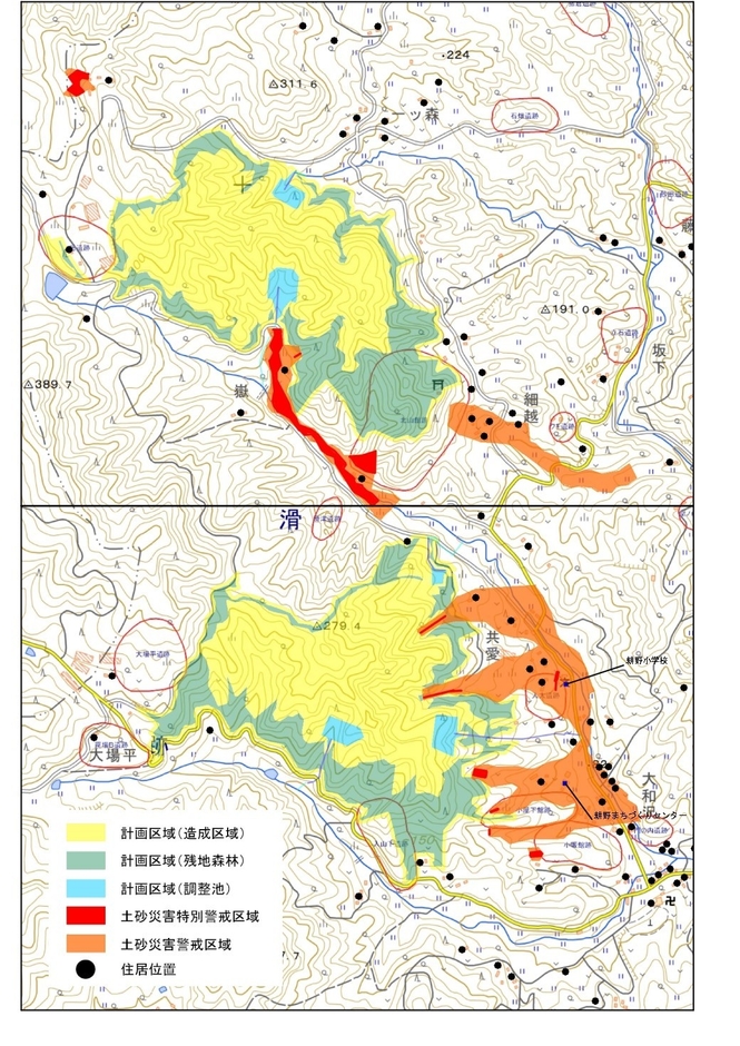 宮城県丸森町メガソーラー計画区域
