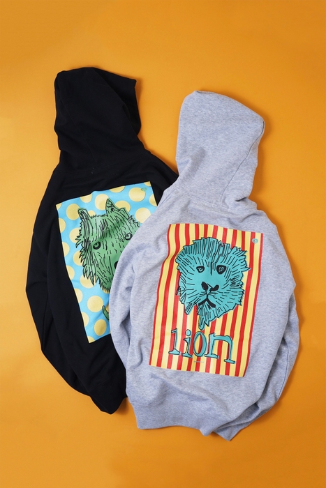 MIRACLE HAND PRINTED HOODIE 各¥15,000 ※プリントはアソートとなります カラー展開:ブラック、グレー