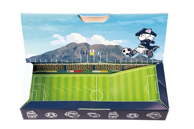 パッケージ内装:白波スタジアムから実際に眺められる景観にデザイン