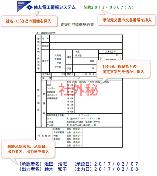 文書に挿入できる透かし情報の拡張