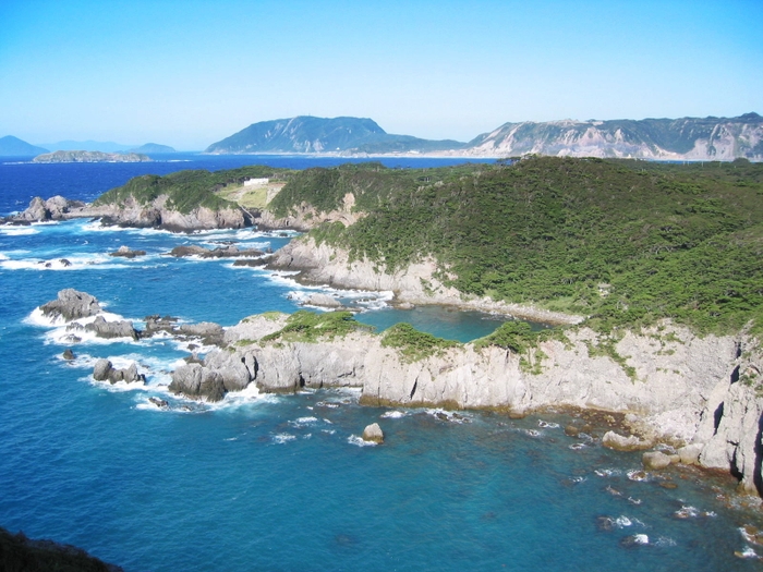 式根島　神引展望台からの景色