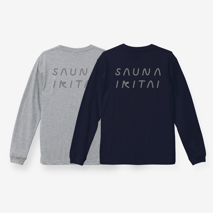 サウナイキタイ　英字ロゴバックプリント Long Sleeve T-Shirt