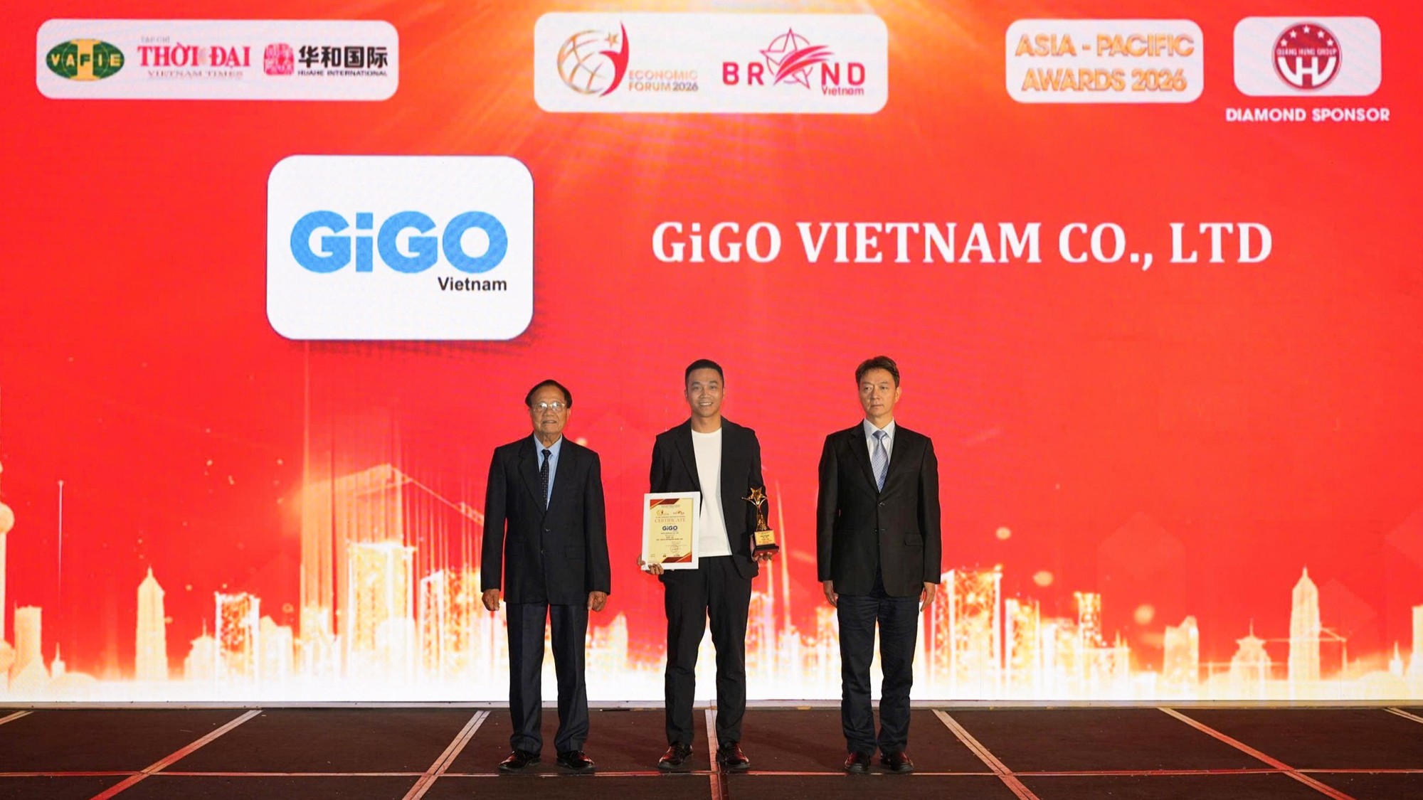 「GiGOベトナム」が、アジア太平洋経済フォーラム2026にて
「Asia-Pacific Outstanding Brands Award Top 10」を受賞
