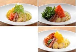 3色ソースのかき氷冷やし麺 トッピング例