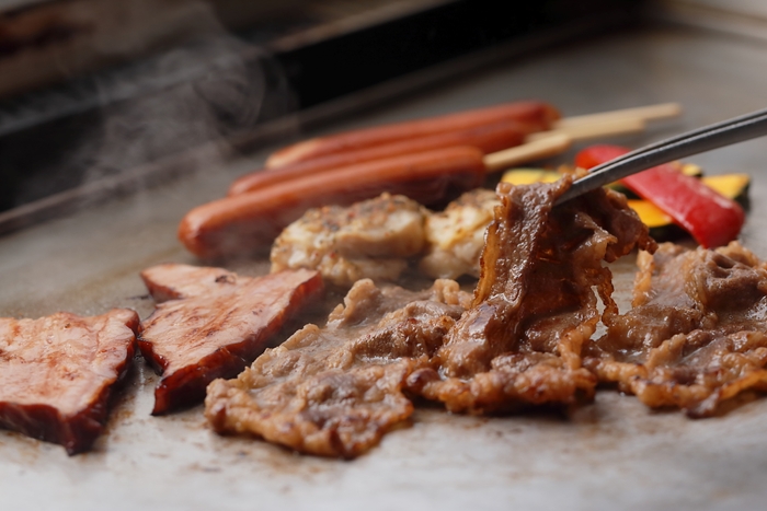 鉄板焼き(牛肉カルビ焼き)