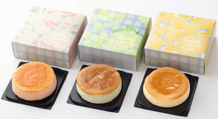 箱入り3種スフレチーズケーキ