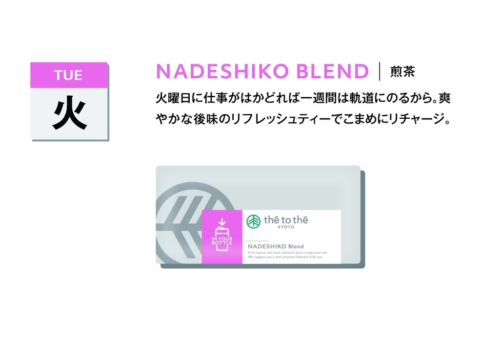 曜日に合わせてコンディションを整えるラインナップ