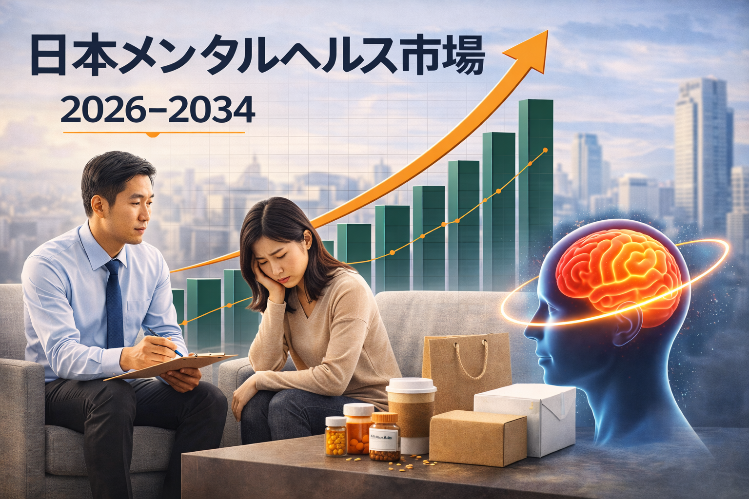 日本 メンタルヘルス市場 は 年平均成長率3.6%で成長し、2034年までに 米ドル37.6十億 に達すると予測される