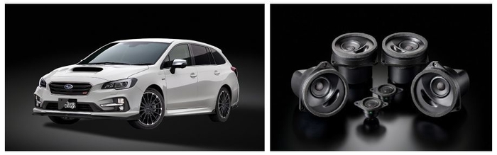 左:スバル LEVORG STI Sport/右:スバル純正Sonic Designスピーカーセット