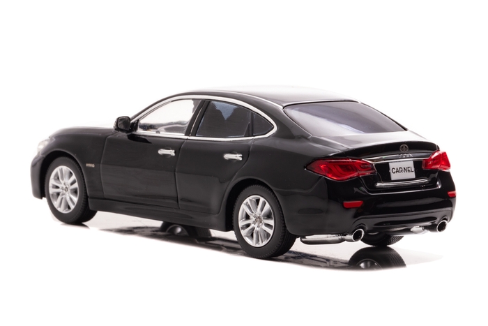 左後:1/43 日産 フーガ ハイブリッド (Y51) 2015 Super Black