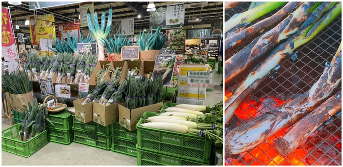 下仁田ねぎ長ねぎ直売会／炭火焼も試食できます！