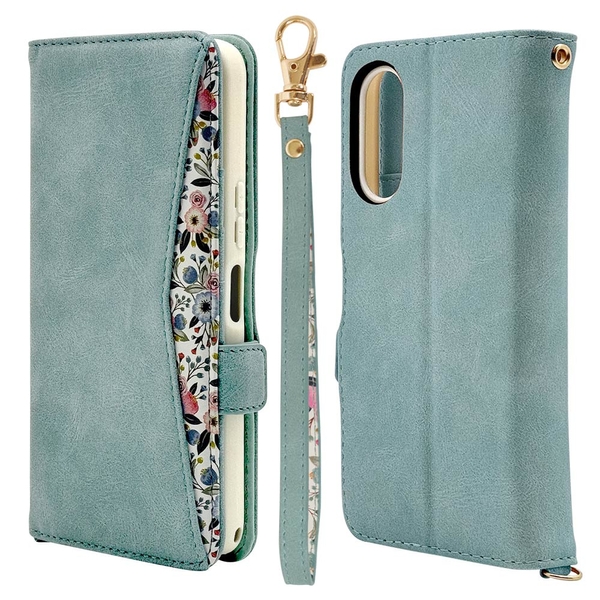 花柄ライトブルー