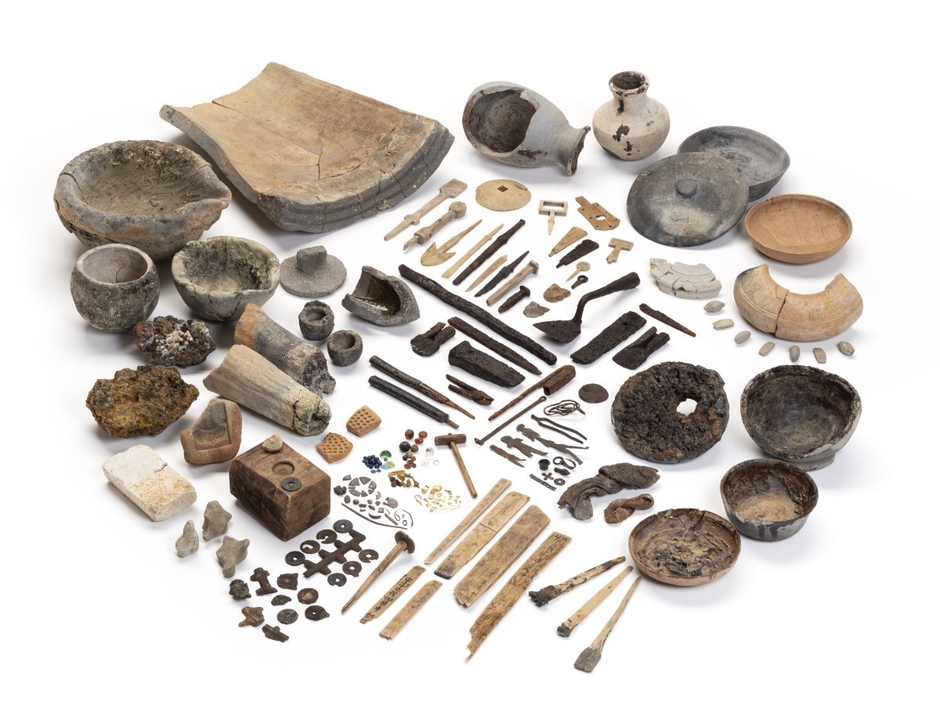 【画像2】飛鳥池遺跡のおもな出土品