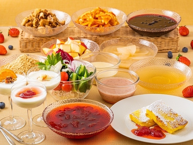 栃木県産農産物をふんだんに使った朝食「とちぎファーマーズフォレスト」(休暇村日光湯元)