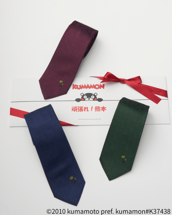 【無料】くまモンオリジナルネクタイスリーブに入れてお届け