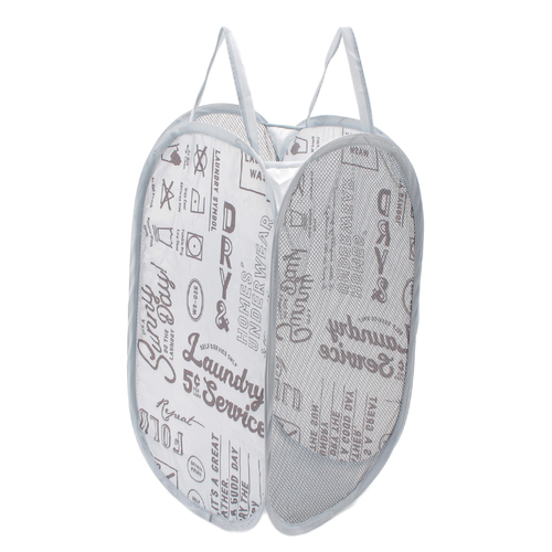 「折り畳みランドリーバスケット Laundry」価格：290円／サイズ：W30×D30×H52cm