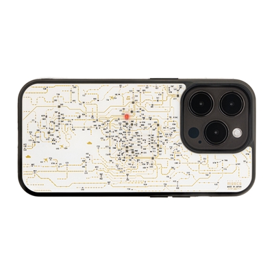 FLASH 関西回路線図 iPhone 15 Proケース 白