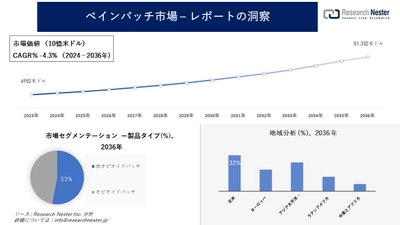 ペインパッチ市場調査の発展、傾向、需要、成長分析および予測2024―2036年