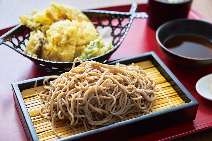 鱧と野菜の天ざるそば