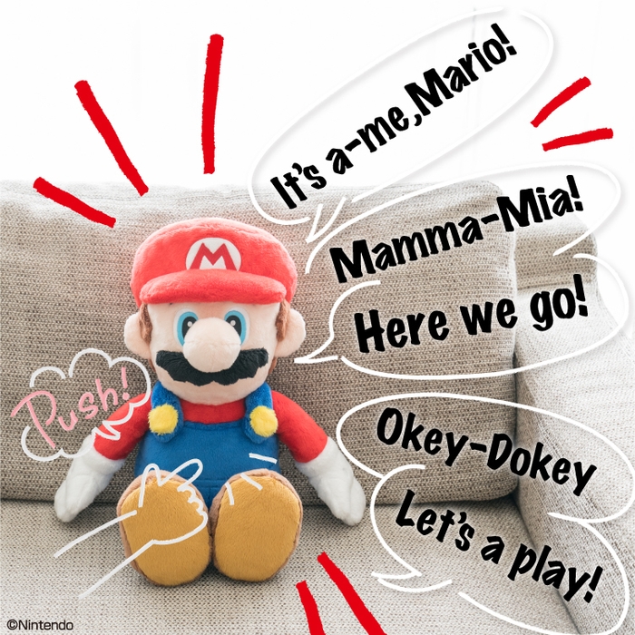 A賞:It's a-me,Mario! マリオのおしゃべりぬいぐるみ(イメージ)