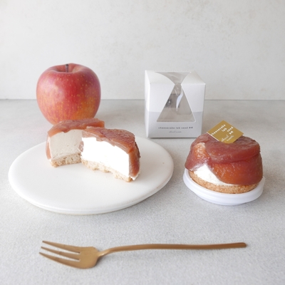 エシカル林檎のレアチーズケーキ1